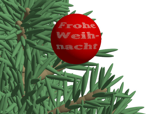 Christbaumkugel: Frohe Weihnachten