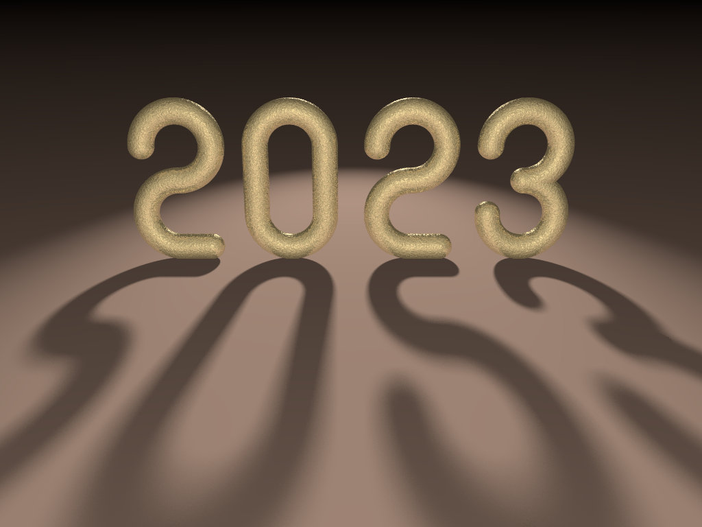 Jahr 2023: Goldene Schrift