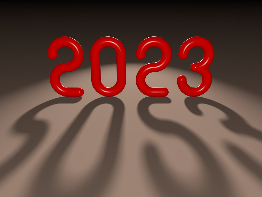 Jahr 2023: Rote Schrift