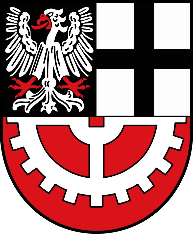 Wappen der Stadt Hürth mit Zahnrad