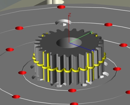 Verzahnungsmessung mit Drehtisch: Außenrad