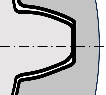 Evolventenflanken-Passverzahnung mit Außenzentrierung (engl. major diameter fit)